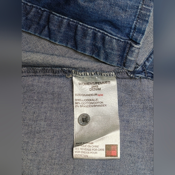 Vintage Woolrich Denim Jean Shirt - Medium - Picture 3 of 7